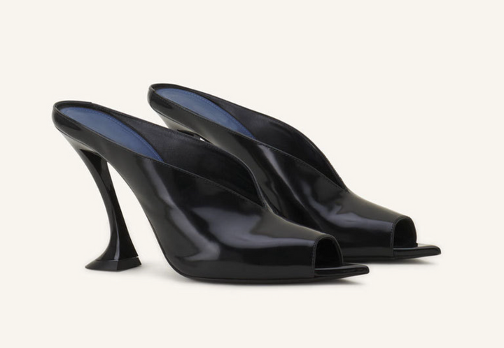 Velvet Sculpted Heel Mule Sandals – ROUGEVEL