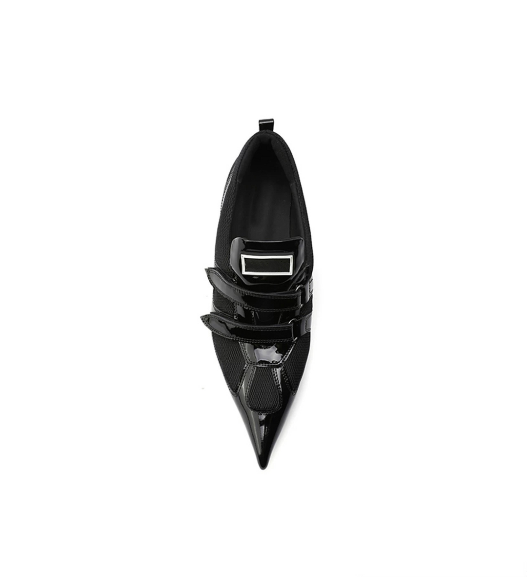 Futuristic Metallic Pointed Sneakers - Avant