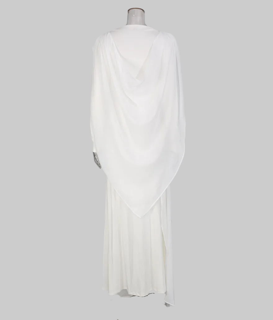 draped knot waist long sleeve maxi dress – SERENITY