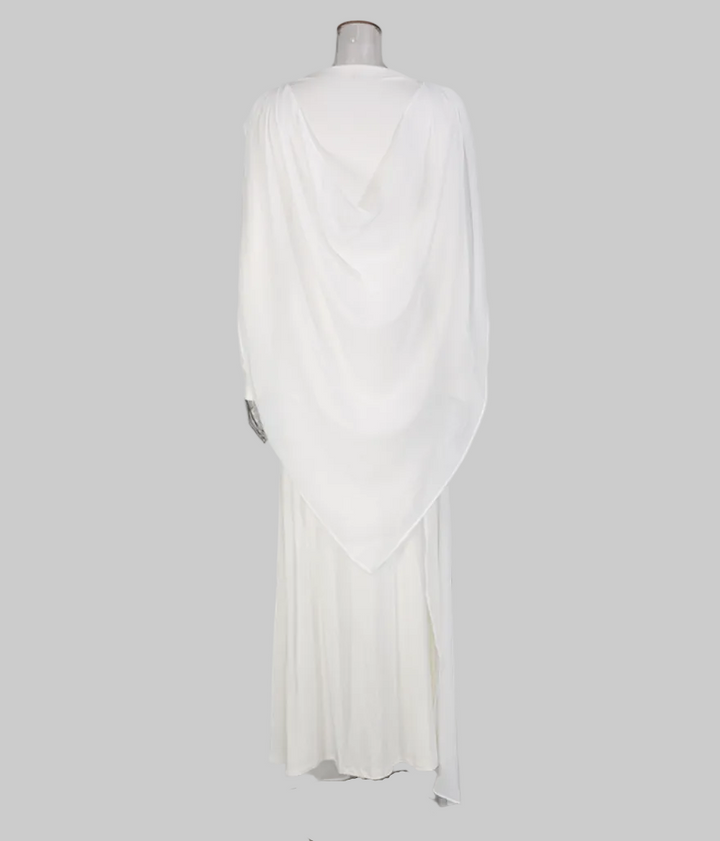 draped knot waist long sleeve maxi dress – SERENITY