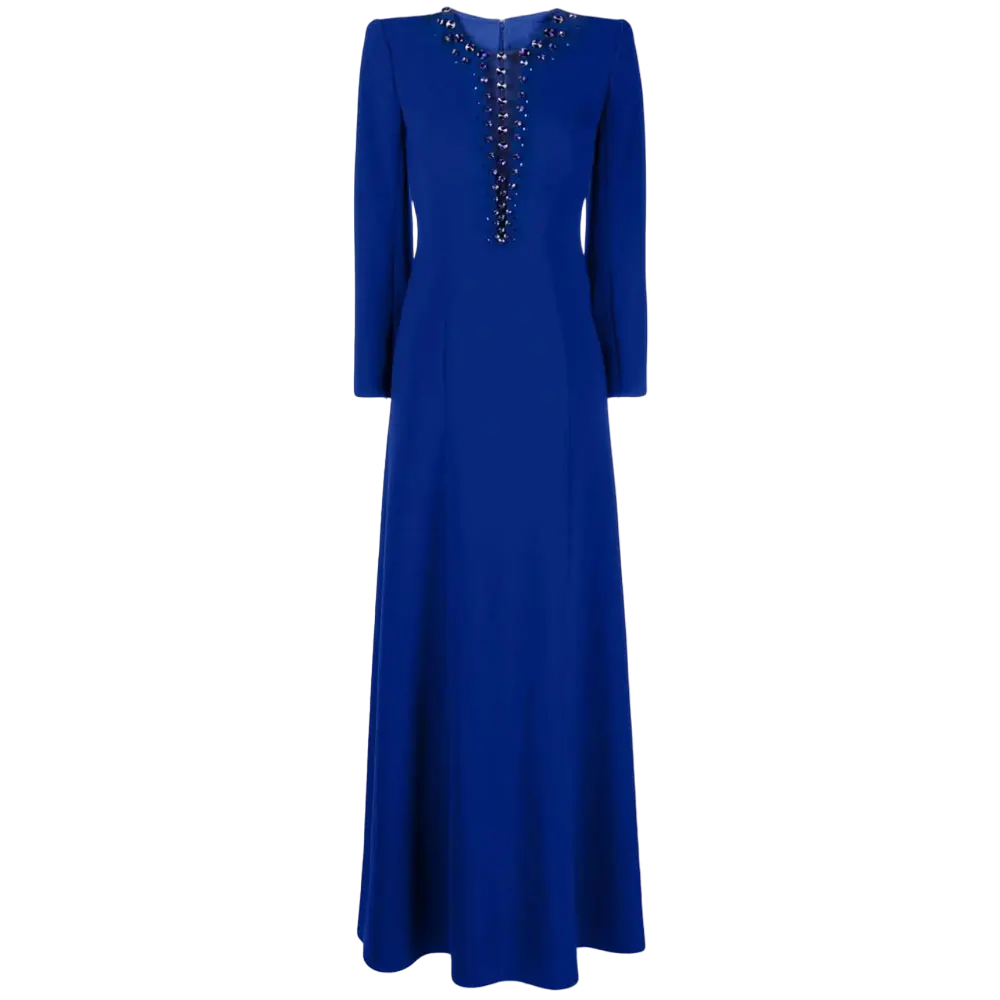 crystal-trim keyhole gown – Zikiya-1