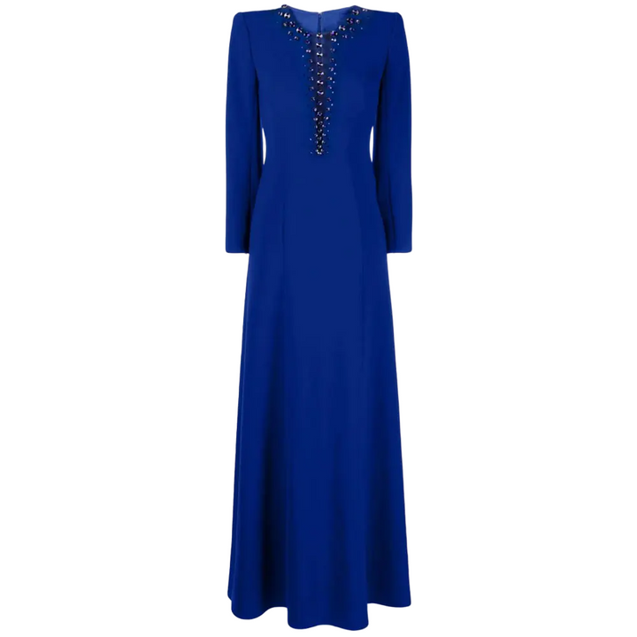 crystal-trim keyhole gown – Zikiya-1