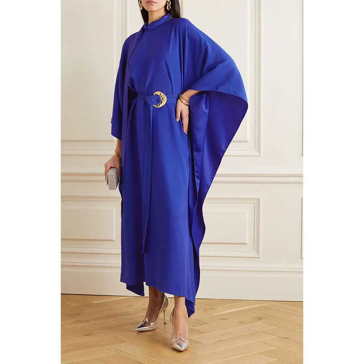 belted kaftan gown with moon buckle – Sushila