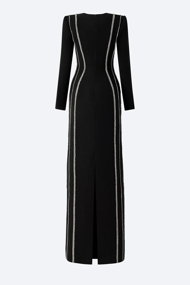 crystal-trim column gown – ODD- Zimal