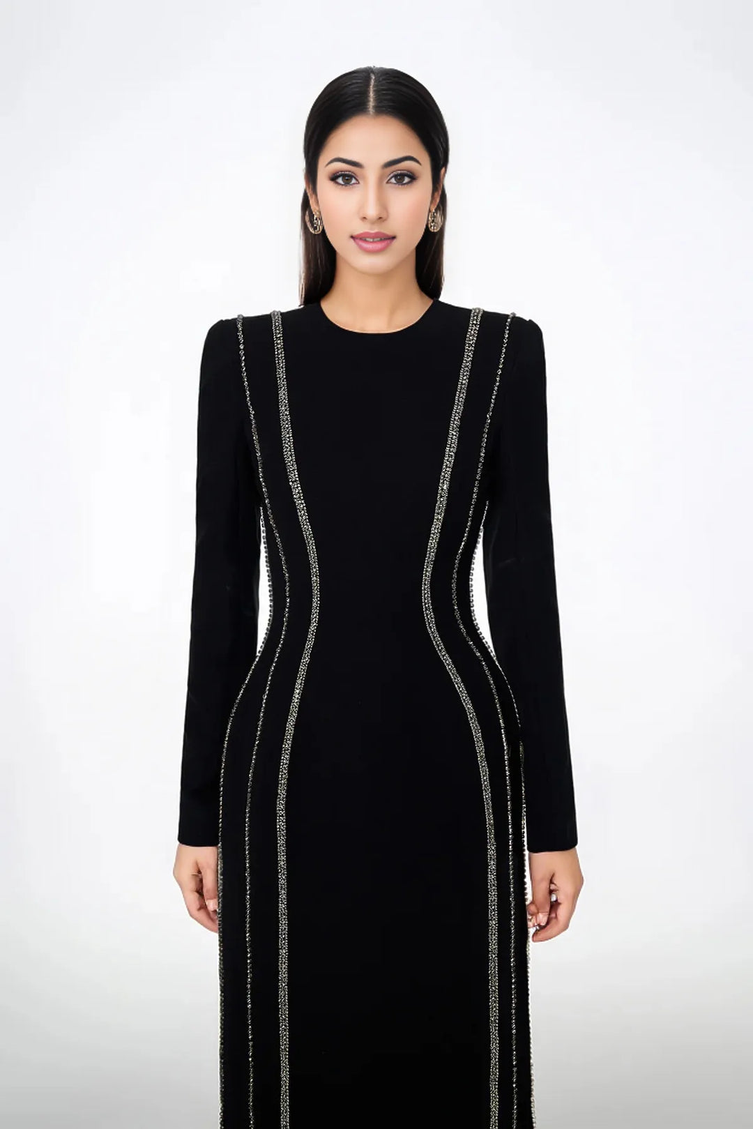 crystal-trim column gown – ODD- Zimal