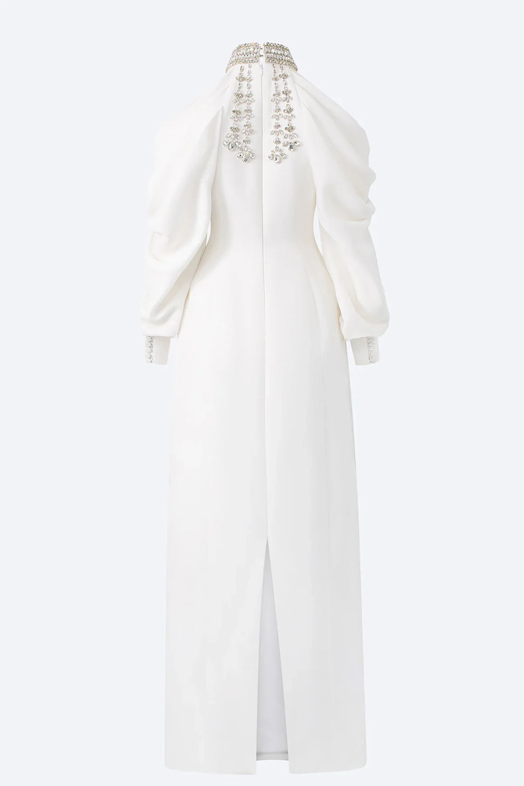 strapless beaded dress with little tail - ZOSIA