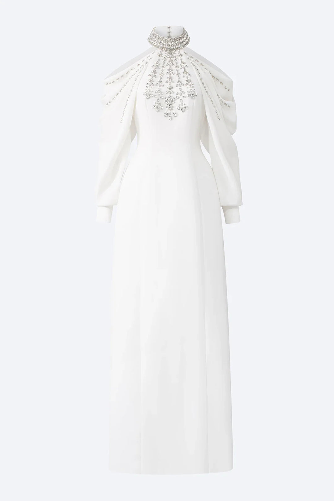 strapless beaded dress with little tail - ZOSIA