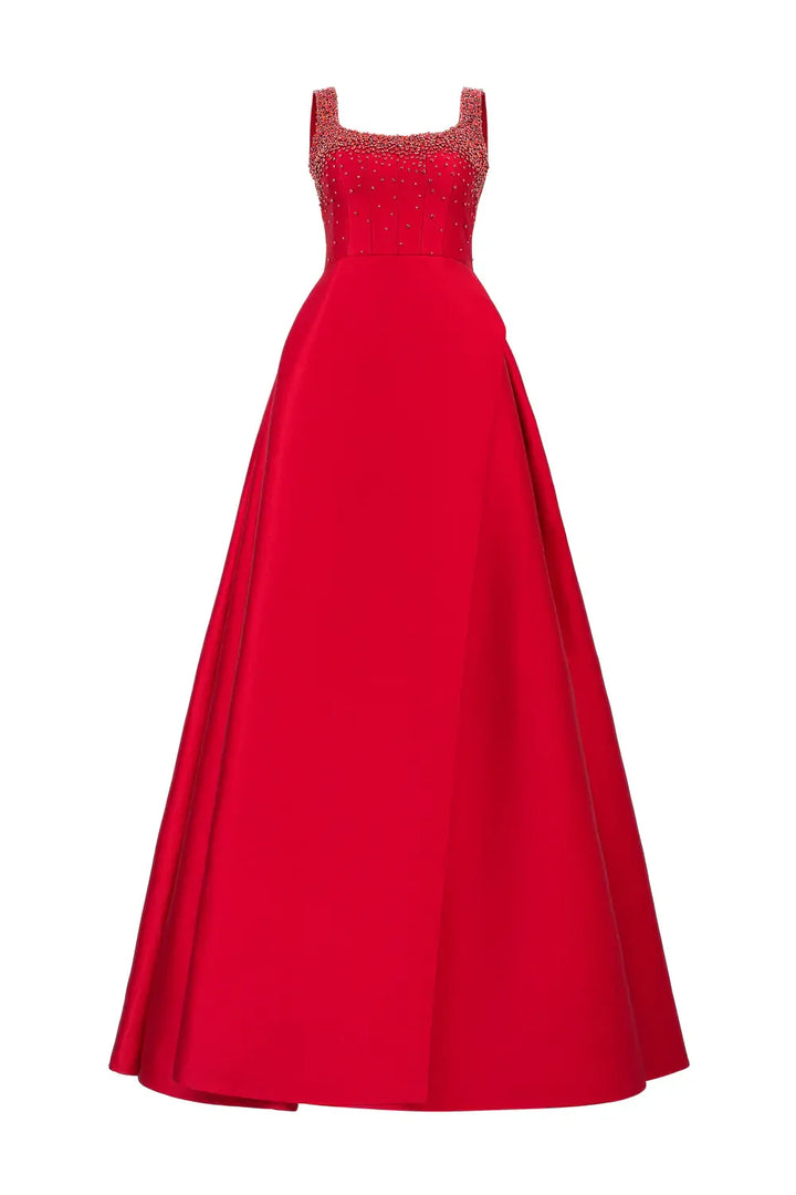 Embellished Sleeveless Gown with A-line Skirt - NOVA