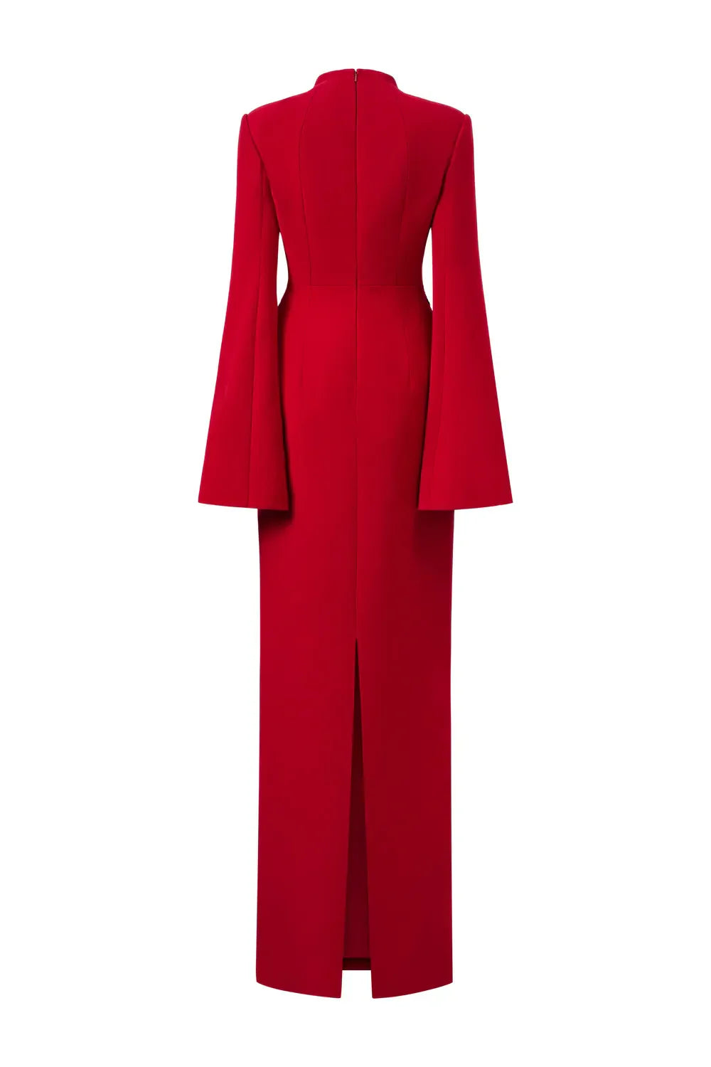 Long-sleeve column dress with floral sequin embellishment - Cecilia-1