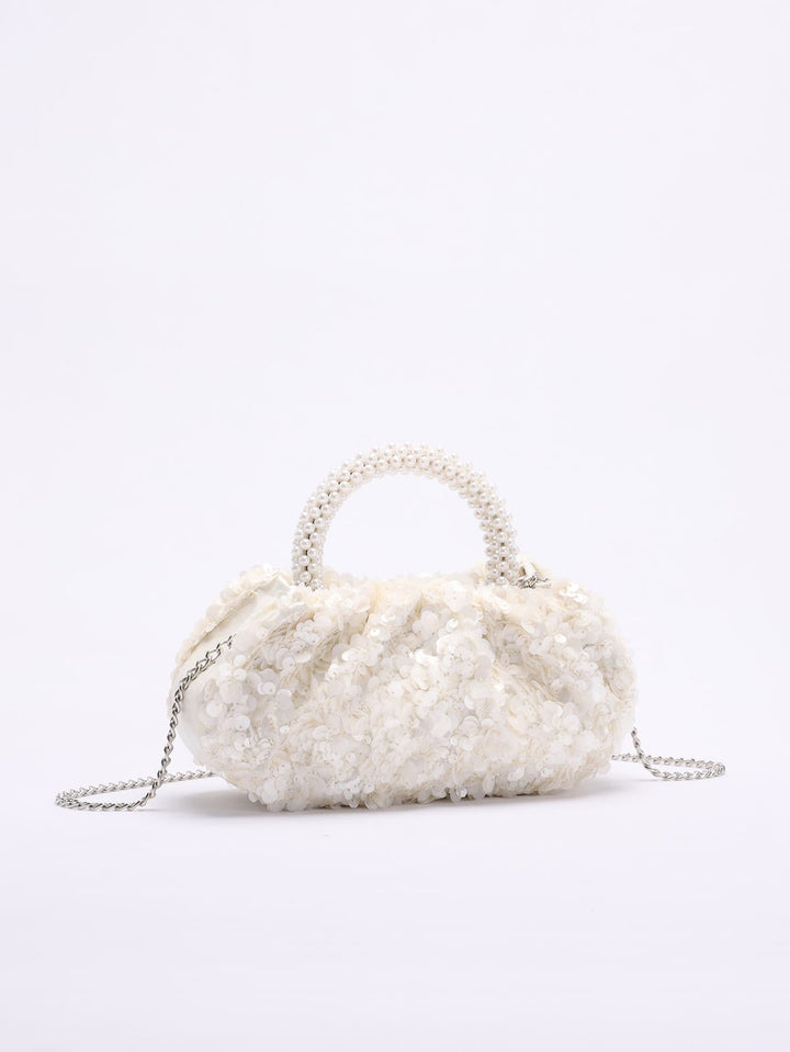 floral embroidered handbag with round handle – BLOSIOVI