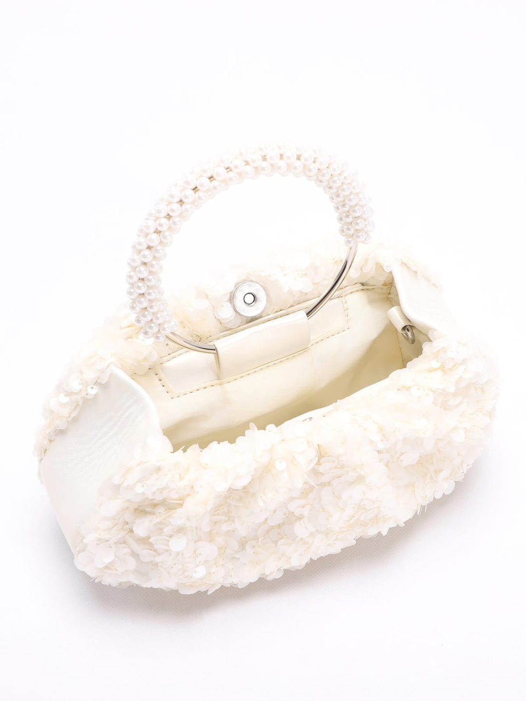 floral embroidered handbag with round handle – BLOSIOVI