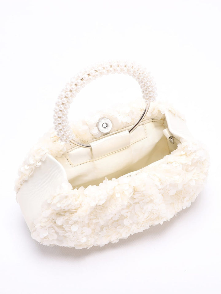 floral embroidered handbag with round handle – BLOSIOVI