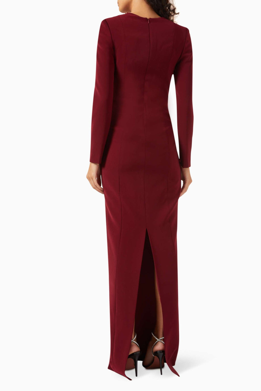 Embellished square-neck gown with contour beading – VIOLETTA
