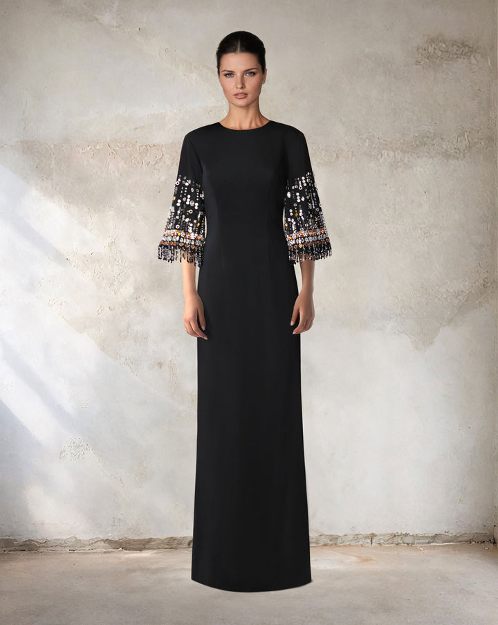 Sequined sleeves dress - Surelis