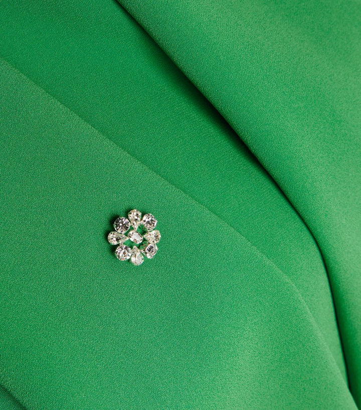 puff-sleeve gown with crystal accents – Lolien