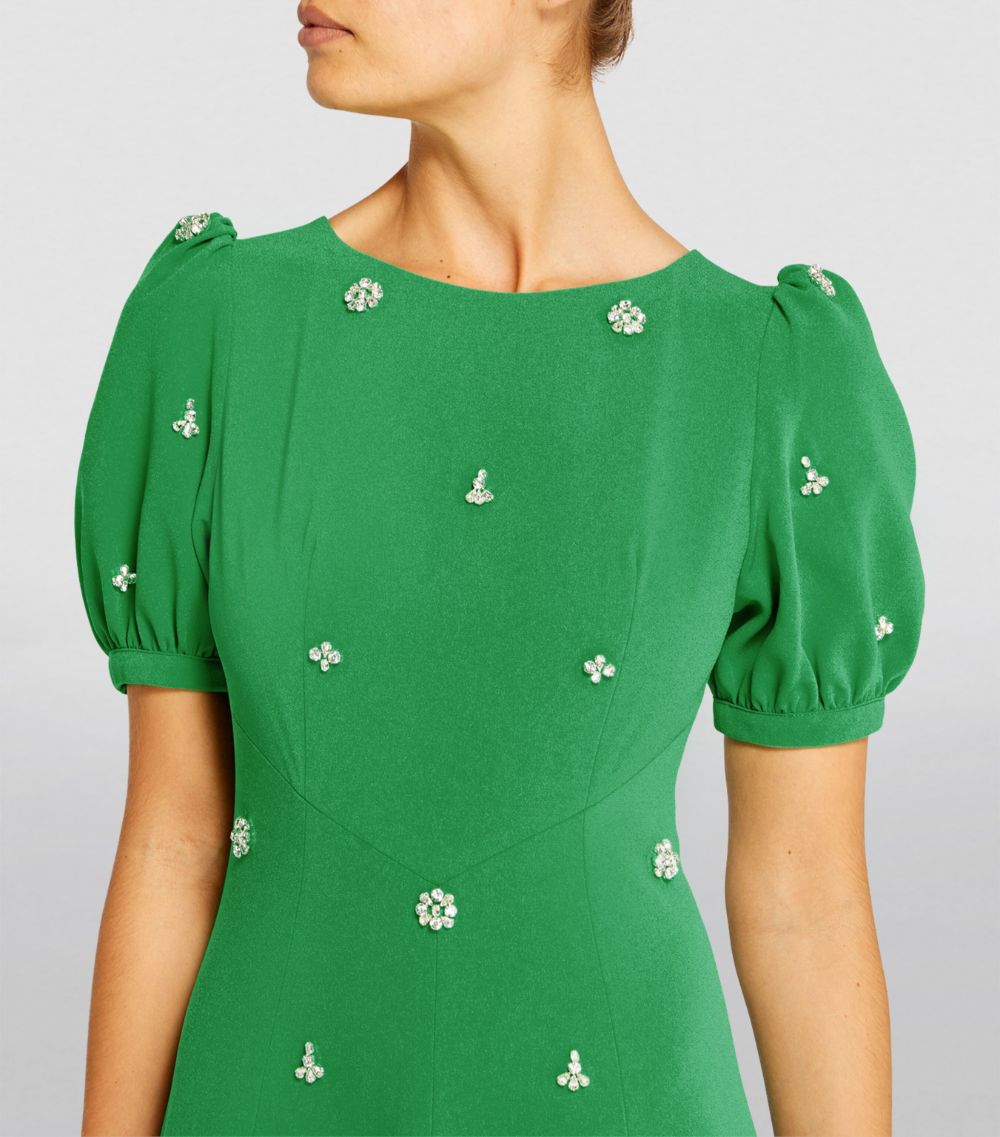puff-sleeve gown with crystal accents – Lolien