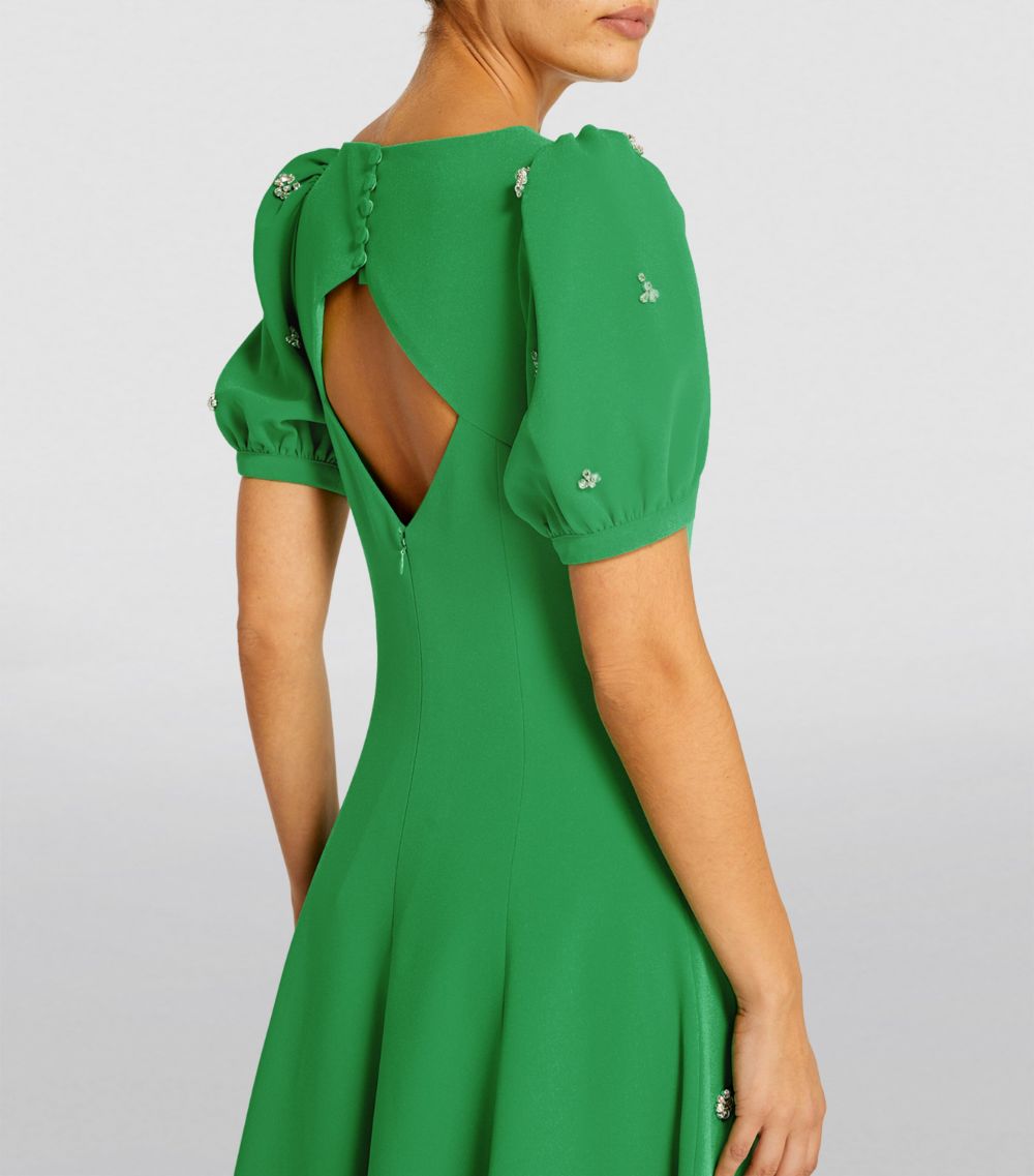 puff-sleeve gown with crystal accents – Lolien