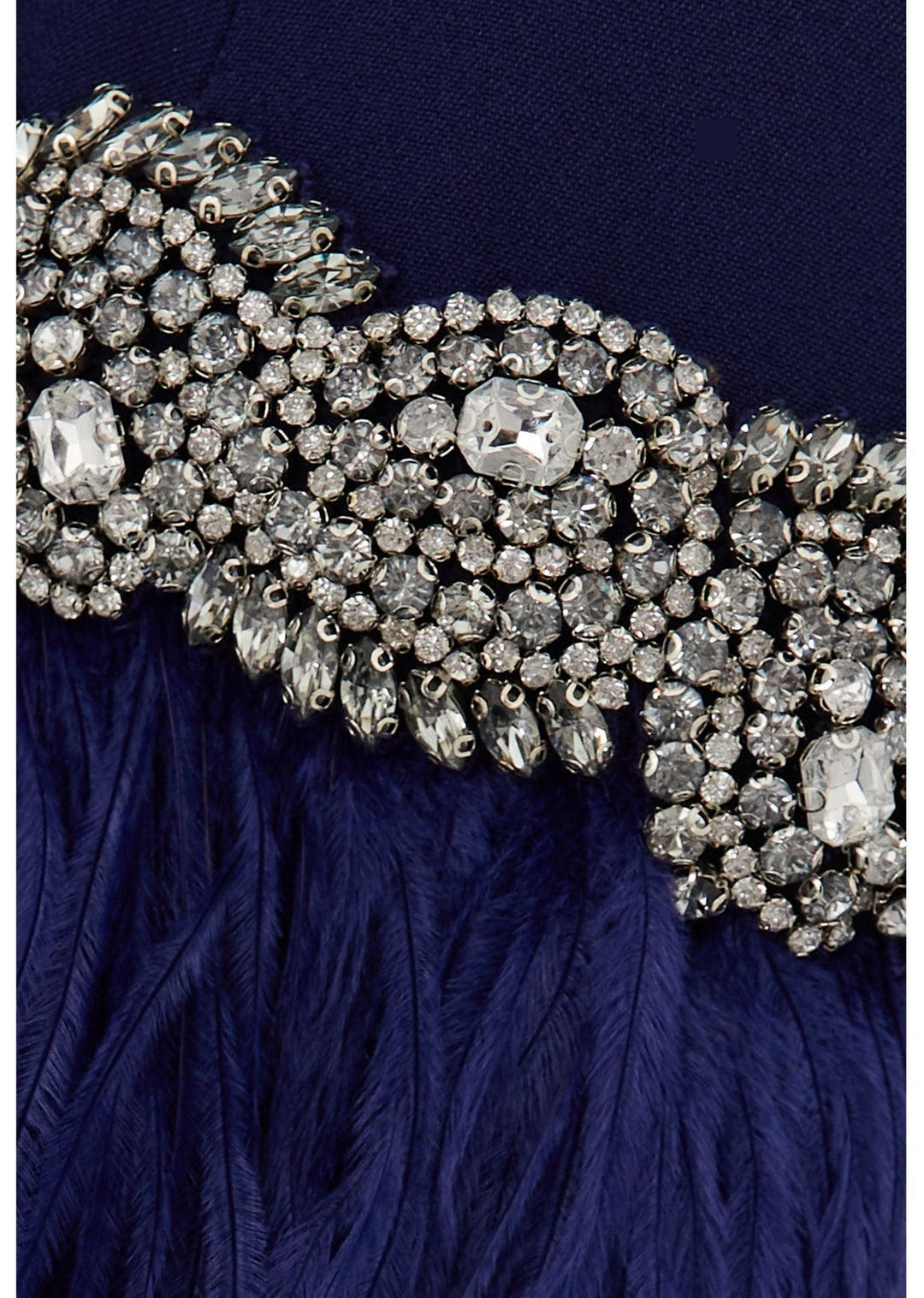 Feather-cuff gown with crystal trim – Zyasia-1